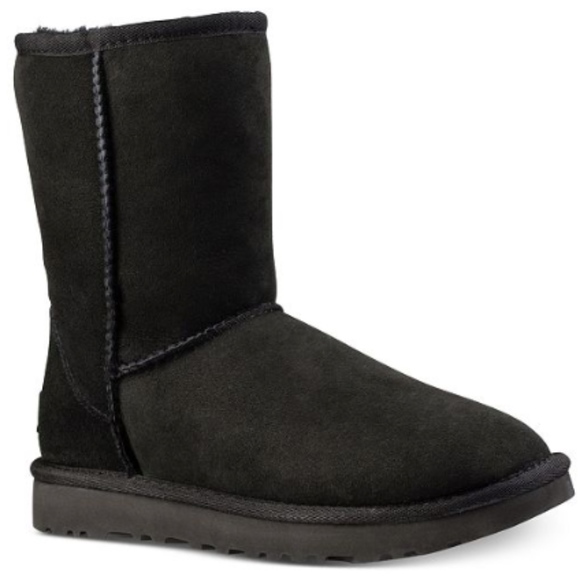 UGG Shoes - Ugg Classic II Short Boots Black Suede Size 7